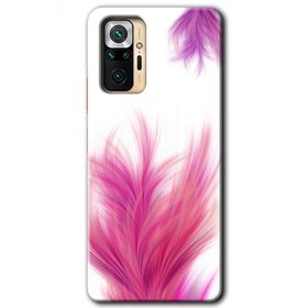 Xiaomi Redmi Note 10 Pro Pembe Tüy Baskılı Uyumlu Silikon Kılıf