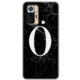 Xiaomi Redmi Note 10 Pro Siyah Mermer Desenli Ö Harfi Baskılı Uyumlu Silikon Kılıf