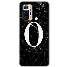 Xiaomi Redmi Note 10 Pro Siyah Mermer Desenli Ö Harfi Baskılı Uyumlu Silikon Kılıf
