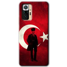 Xiaomi Redmi Note 10 Pro Siyah Mermer Desenli Y Harfi Baskılı Uyumlu Silikon Kılıf