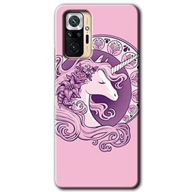 Xiaomi Redmi Note 10 Pro Unicorn Pembe Baskılı Uyumlu Silikon Kılıf