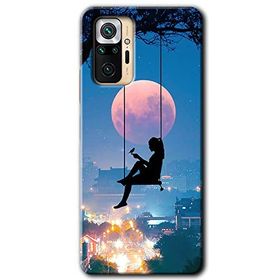 Xiaomi Redmi Note 10 Pro Yalnız Kadın Baskılı Uyumlu Silikon Kılıf