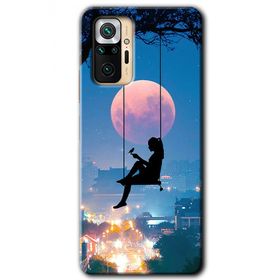 Xiaomi Redmi Note 10 Pro Yalnız Kadın Baskılı Uyumlu Silikon Kılıf