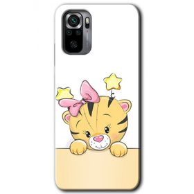 Xiaomi Redmi Note 10 Sevimli Kedi Baskılı Uyumlu Silikon Kılıf