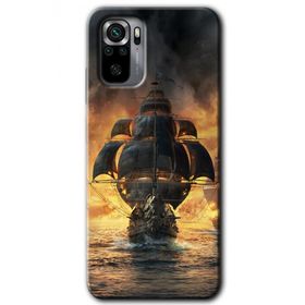 Xiaomi Redmi Note 10 Siyah İnci Baskılı Uyumlu Silikon Kılıf