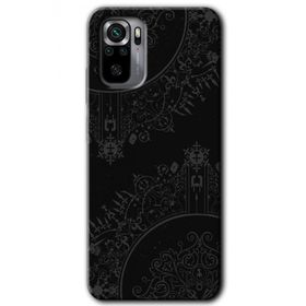 Xiaomi Redmi Note 10 Siyah Mandala Baskılı Uyumlu Silikon Kılıf