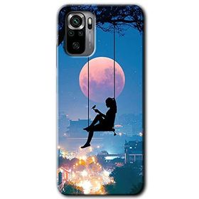 Xiaomi Redmi Note 10 Yalnız Kadın Baskılı Uyumlu Silikon Kılıf
