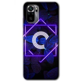 Xiaomi Redmi Note 10S Dark Neon Yaprak Ö Harfi Baskılı Uyumlu Silikon Kılıf
