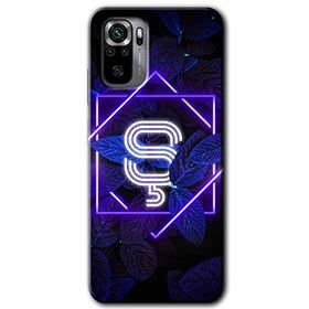 Xiaomi Redmi Note 10S Dark Neon Yaprak Ş Harfi Baskılı Uyumlu Silikon Kılıf