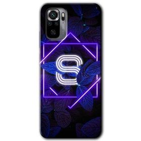 Xiaomi Redmi Note 10S Dark Neon Yaprak Ş Harfi Baskılı Uyumlu Silikon Kılıf
