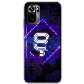 Xiaomi Redmi Note 10S Dark Neon Yaprak Ş Harfi Baskılı Uyumlu Silikon Kılıf
