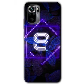 Xiaomi Redmi Note 10S Dark Neon Yaprak Ş Harfi Baskılı Uyumlu Silikon Kılıf