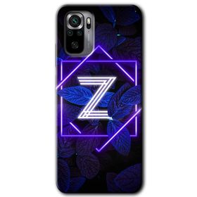 Xiaomi Redmi Note 10S Dark Neon Yaprak Z Harfi Baskılı Uyumlu Silikon Kılıf