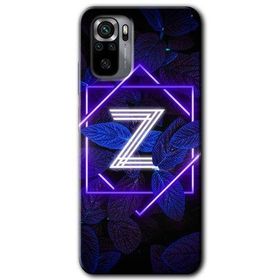 Xiaomi Redmi Note 10S Dark Neon Yaprak Z Harfi Baskılı Uyumlu Silikon Kılıf