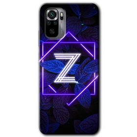 Xiaomi Redmi Note 10S Dark Neon Yaprak Z Harfi Baskılı Uyumlu Silikon Kılıf