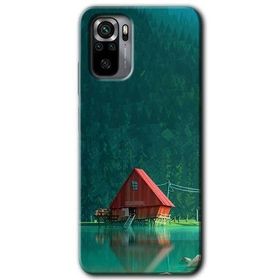 Xiaomi Redmi Note 10S House in Woods Baskılı Uyumlu Silikon Kılıf