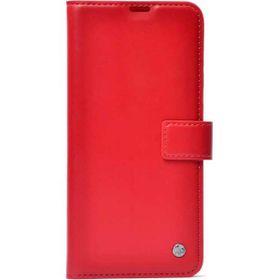 Xiaomi Redmi Note 10s Kılıf Standlı Kartlıklı Cüzdanlı Kapaklı - Kırmızı
