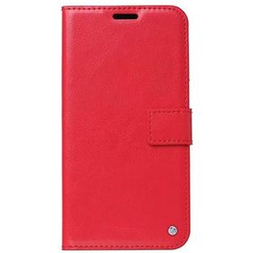 Xiaomi Redmi Note 10s Kılıf Standlı Kartlıklı Cüzdanlı Kapaklı - Kırmızı