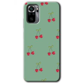 Xiaomi Redmi Note 10S Kiraz Berry Baskılı Uyumlu Silikon Kılıf