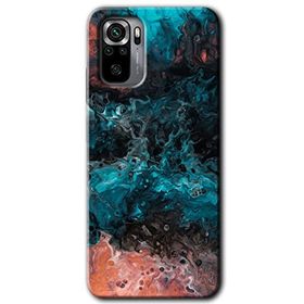 Xiaomi Redmi Note 10S Liquid Colorfull Baskılı Uyumlu Silikon Kılıf