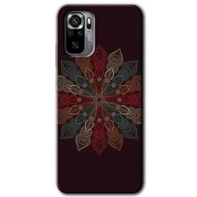 Xiaomi Redmi Note 10S Mandala Flower Wal Baskılı Uyumlu Silikon Kılıf