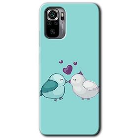 Xiaomi Redmi Note 10S Mutlu Kuşlar Baskılı Uyumlu Silikon Kılıf