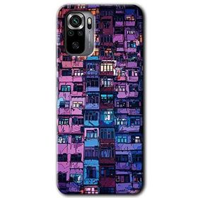 Xiaomi Redmi Note 10S Şehir Görünümü Baskılı Uyumlu Silikon Kılıf