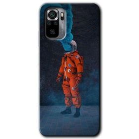 Xiaomi Redmi Note 10S Smoke Astronot Baskılı Uyumlu Silikon Kılıf