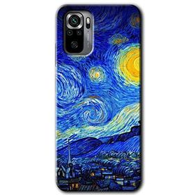 Xiaomi Redmi Note 10S Starry Night Baskılı Uyumlu Silikon Kılıf