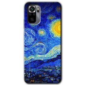 Xiaomi Redmi Note 10S Starry Night Baskılı Uyumlu Silikon Kılıf