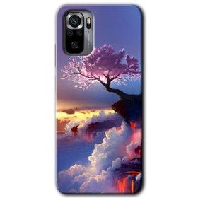 Xiaomi Redmi Note 10S Wash Red Wall Baskılı Uyumlu Silikon Kılıf