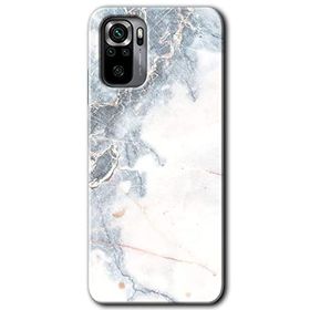 Xiaomi Redmi Note 10S White Marble Baskılı Uyumlu Silikon Kılıf