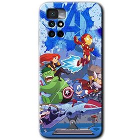 Xiaomi Redmi Note 11 4G Avengers Cartoon Baskılı Uyumlu Silikon Kılıf