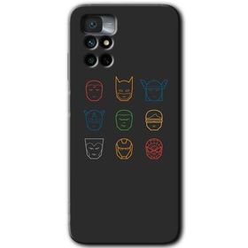 Xiaomi Redmi Note 11 4G Avengers Minimalism Baskılı Uyumlu Silikon Kılıf