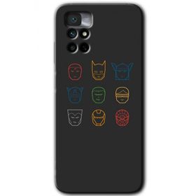 Xiaomi Redmi Note 11 4G Avengers Minimalism Baskılı Uyumlu Silikon Kılıf