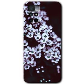 Xiaomi Redmi Note 11 4G Beyaz Çiçek Baskılı Uyumlu Silikon Kılıf