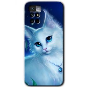 Xiaomi Redmi Note 11 4G Cat Glance Baskılı Uyumlu Silikon Kılıf
