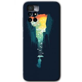 Xiaomi Redmi Note 11 4G City Bird Sky Baskılı Uyumlu Silikon Kılıf