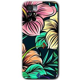 Xiaomi Redmi Note 11 4G Çizim Çiçekler Baskılı Uyumlu Silikon Kılıf