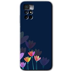 Xiaomi Redmi Note 11 4G Çizim Çiçekleri Baskılı Uyumlu Silikon Kılıf