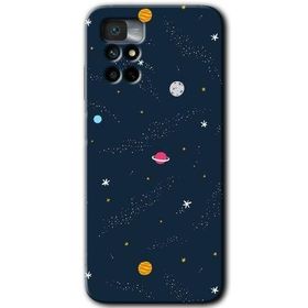 Xiaomi Redmi Note 11 4G Çizim Gezegen Baskılı Uyumlu Silikon Kılıf