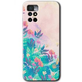 Xiaomi Redmi Note 11 4G Çizim Yapraklar Baskılı Uyumlu Silikon Kılıf