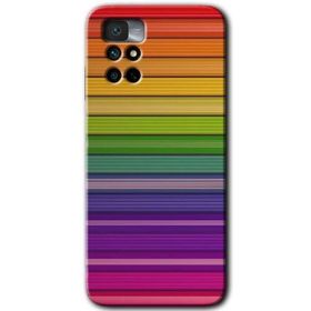 Xiaomi Redmi Note 11 4G Colorful Lines Baskılı Uyumlu Silikon Kılıf