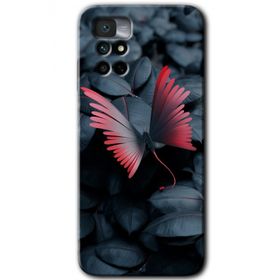 Xiaomi Redmi Note 11 4G Dark Butterfly Baskılı Uyumlu Silikon Kılıf