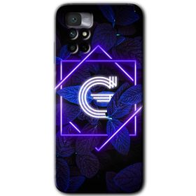 Xiaomi Redmi Note 11 4G Dark Neon Yaprak G Harfi Baskılı Uyumlu Silikon Kılıf