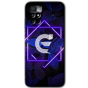 Xiaomi Redmi Note 11 4G Dark Neon Yaprak G Harfi Baskılı Uyumlu Silikon Kılıf