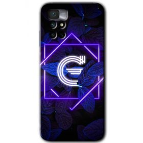 Xiaomi Redmi Note 11 4G Dark Neon Yaprak G Harfi Baskılı Uyumlu Silikon Kılıf