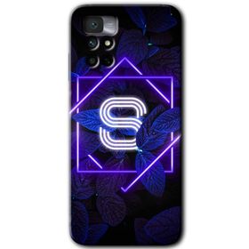 Xiaomi Redmi Note 11 4G Dark Neon Yaprak S Harfi Baskılı Uyumlu Silikon Kılıf