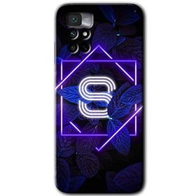 Xiaomi Redmi Note 11 4G Dark Neon Yaprak S Harfi Baskılı Uyumlu Silikon Kılıf