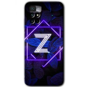 Xiaomi Redmi Note 11 4G Dark Neon Yaprak Z Harfi Baskılı Uyumlu Silikon Kılıf